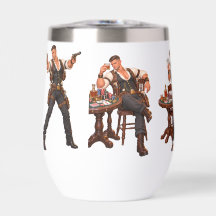 Wild West Gambler Scott Stemless Wine Tumbler