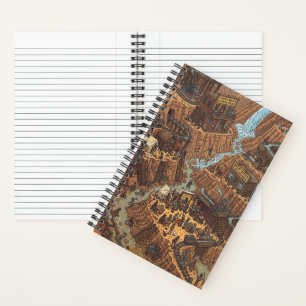Wild West Gold Rush & Boomtown Illustration Notebook