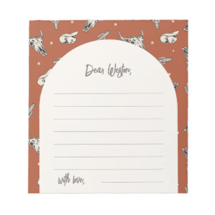 Wild West Party Time Capsule Notepad