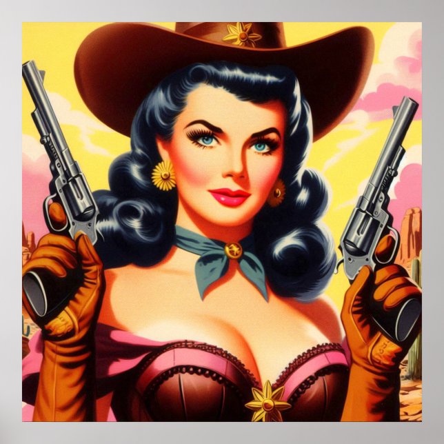 Wild West Pin-up Poster (Front)