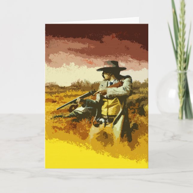 Wild West Pop Art Greetings Card (Front)