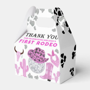 Wild West Rodeo Disco Pink Cowgirl Birthday Favour Box