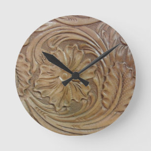 Wild West Rose Round Clock