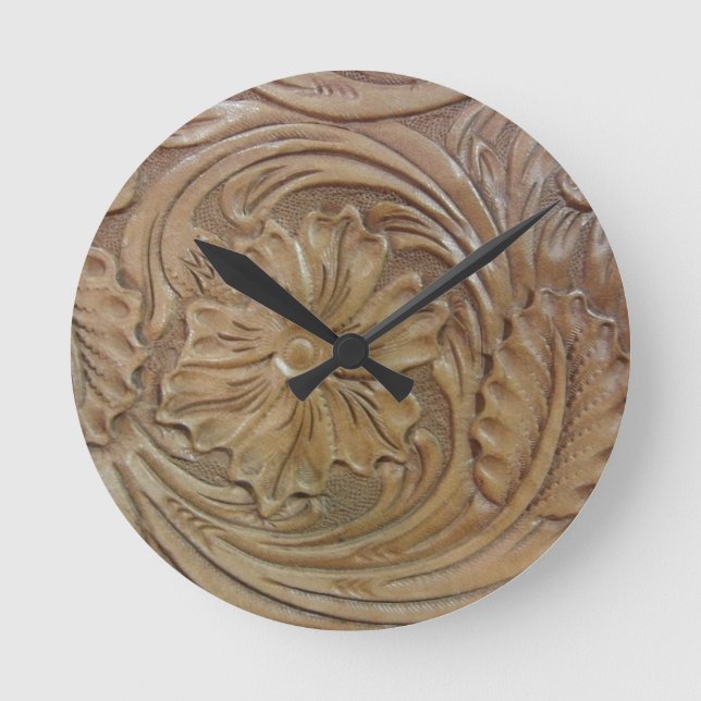 Wild West Rose Round Clock (Front)