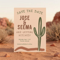 Wild West Saguaro Cactus Hand Drawn Custom 