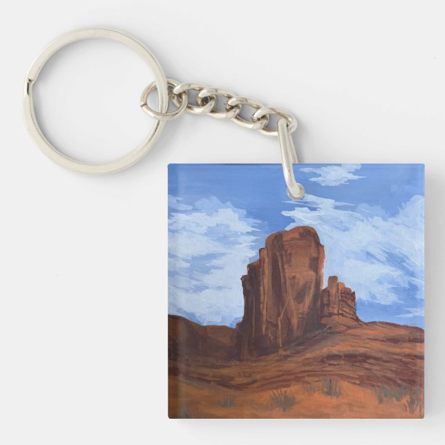 Wild West Skies Button Key Ring (Front)