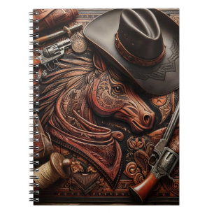 Wild West Still Life: Cowboy Hat, Gun, and More Notebook