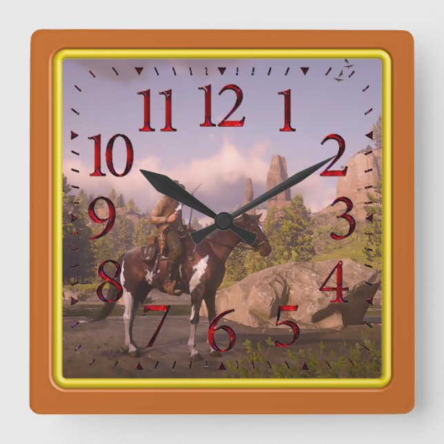 Wild West Sunset for Acrylic Wall Clock (Front)