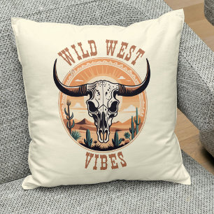 Wild West Vibes Cow Skull Cushion