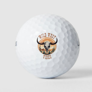 Wild West Vibes Cow Skull Golf Balls