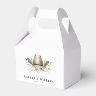 Wild west wedding cowboy hat favour box