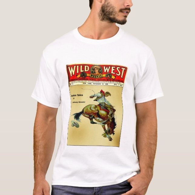 Wild West Weekly Bronc Rider Cowboy Shirt (Front)