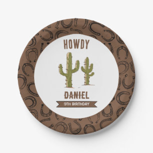 Wild West Western Birthday Paper Plate