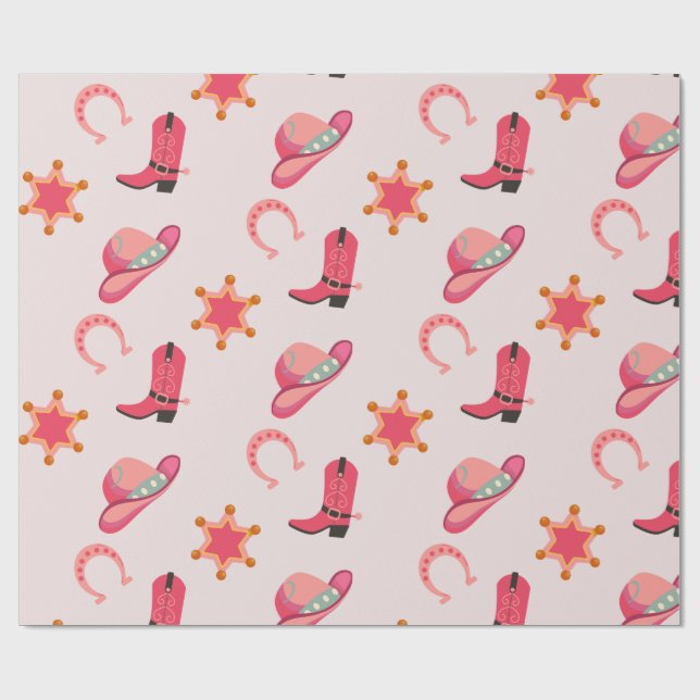Wild west western cowboy brown Wrapping Paper (Flat)