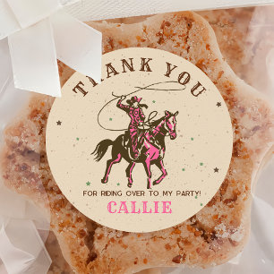 Wild West Western Cowgirl Birthday Party Sticker