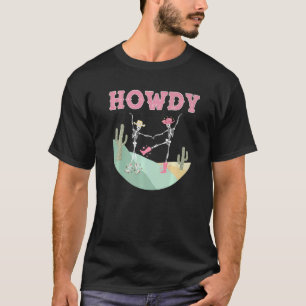 Wild West Western Dancing Skeletons Rodeo Yeehaw C T-Shirt