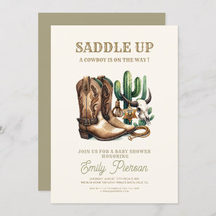 Wild Western Cactus Girl Baby Shower Invitation