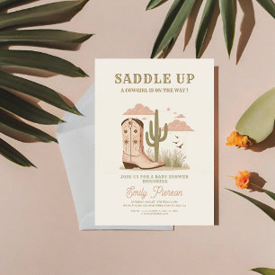 Wild Western Cactus Girl Baby Shower Invitation