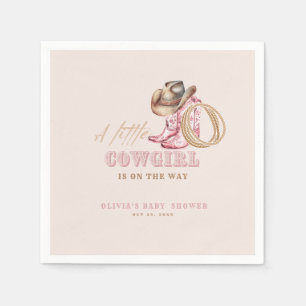 Wild Western Little Cowgirl Baby Shower Party Napkin
