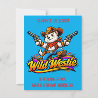 Wild Westie Cowboy Dog Invitation