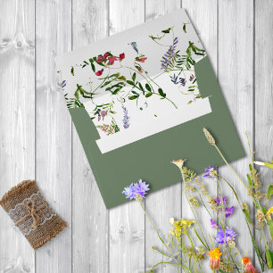 Wild Whimsical Blooms & Greenery Envelope