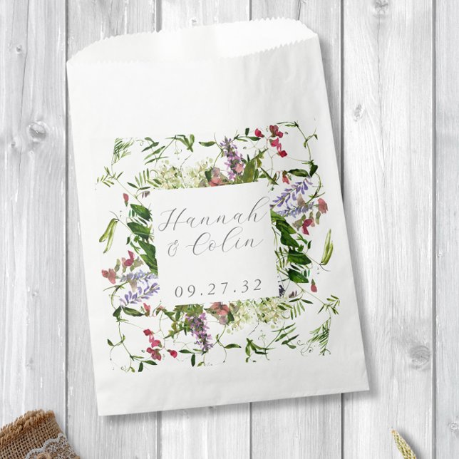 Wild Whimsical Blooms & Greenery Favour Bags (Creator Uploaded)