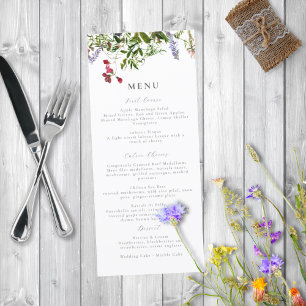 Wild Whimsical Blooms & Greenery Menu