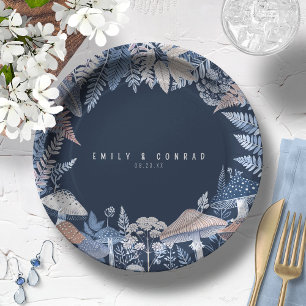Wild & Whimsical Border Wedding ID1110 Paper Plate