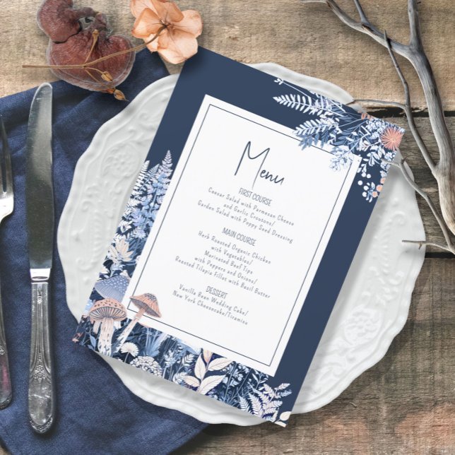 Wild & Whimsical Wedding Dinner Menu ID1110 (Creator Uploaded)