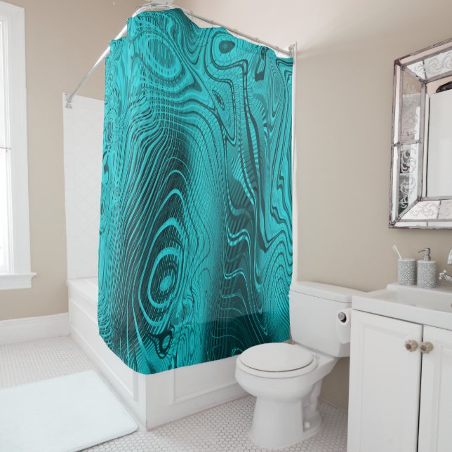 Wild Whirlpool Shower Curtain (In Situ)