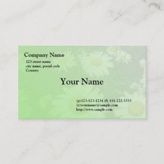 wild white daisy flowers business card