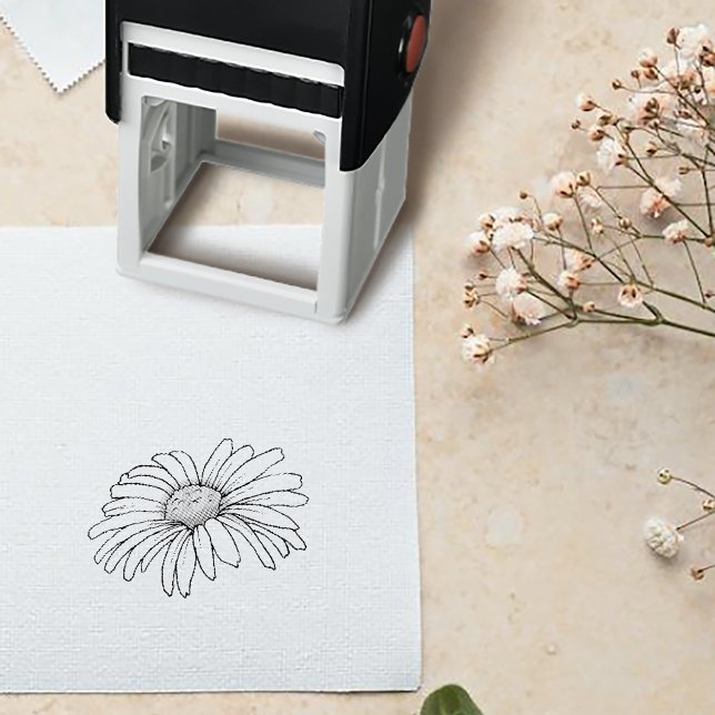 Wild White Daisy Self-inking Stamp (Creator Uploaded)
