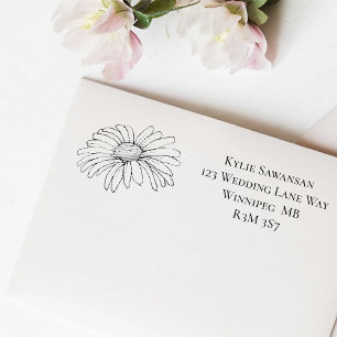 Wild White Daisy Self-inking Stamp