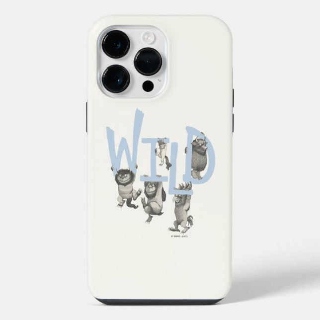 WILD | Wild Things and Max - Blue iPhone Case (Back)
