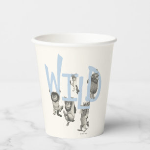 WILD   Wild Things and Max - Blue Paper Cups