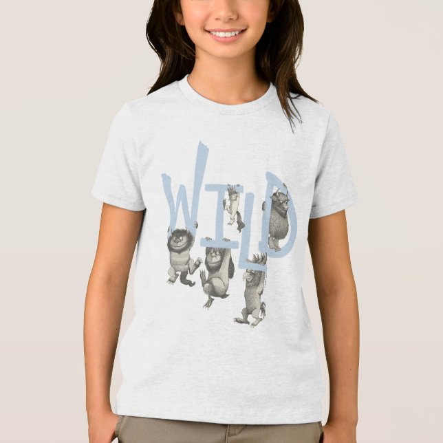 WILD | Wild Things and Max - Blue Tri-Blend Shirt (Front)