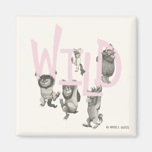 WILD Wild Things and Max - Pink Magnet