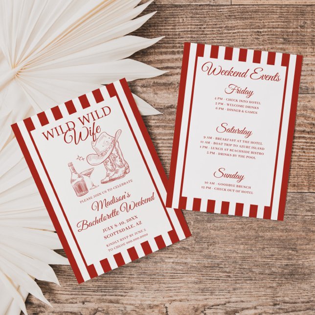 Wild Wild Wife Bachelorette Invitation (Creator Uploaded)