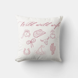 Wild Wild Wife Design Western Groovy Cowgirl Cushion