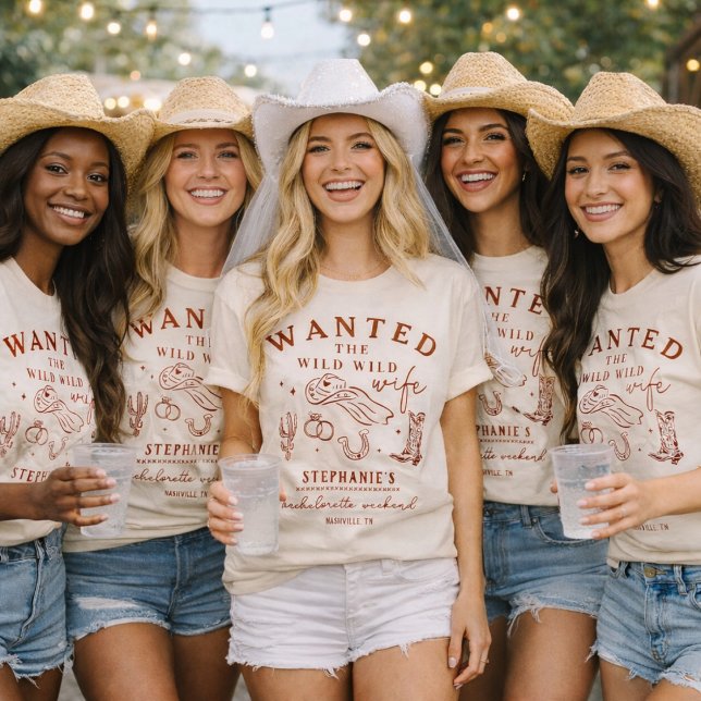 Wild Wild Wife Red Bachelorette Party Custom T-Shirt (Creator Uploaded)