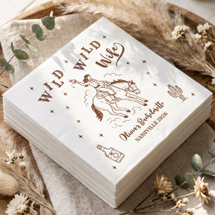 Wild Wild Wife Western Bachelorette Party Napkin