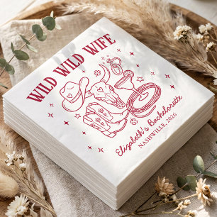Wild Wild Wife Western Bachelorette Party Napkin