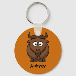 Wild wildebeest key ring