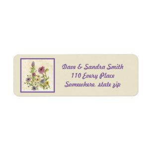 Wild Wildflowers return address labels