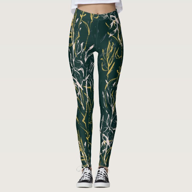 wild willow green leggings (Front)