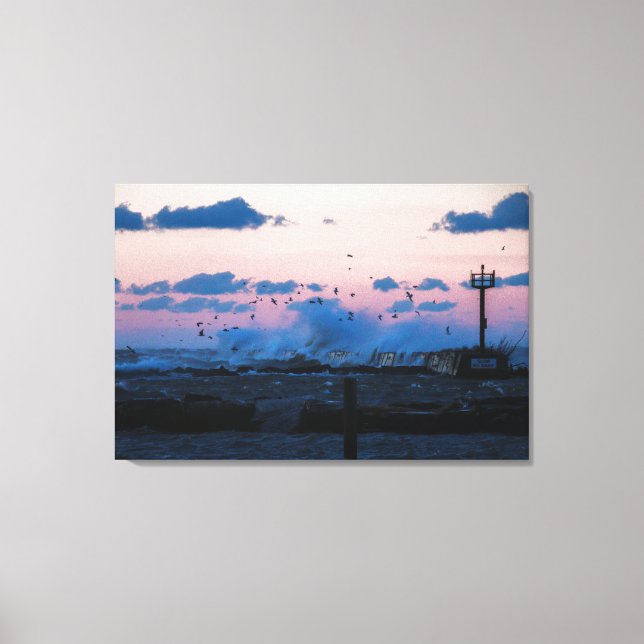 Wild Winter Waves Canvas Print (Front)