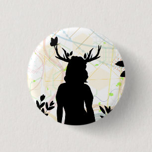 Wild With Nature 3 Cm Round Badge