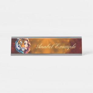 Wild Within – Tiger Spirit Goddess. Desk Name Plate