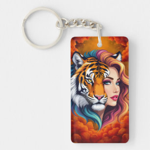 Wild Within – Tiger Spirit Goddess. Key Ring