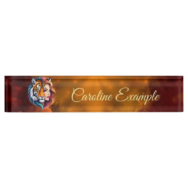 Wild Within – Tiger Spirit Goddess.  Nameplate (Front)